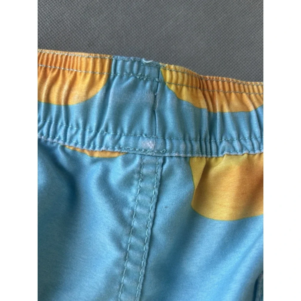 NEFF Rubber Duckie Mens Board Small Shorts Blue Tropical Drawstring beach preppy
